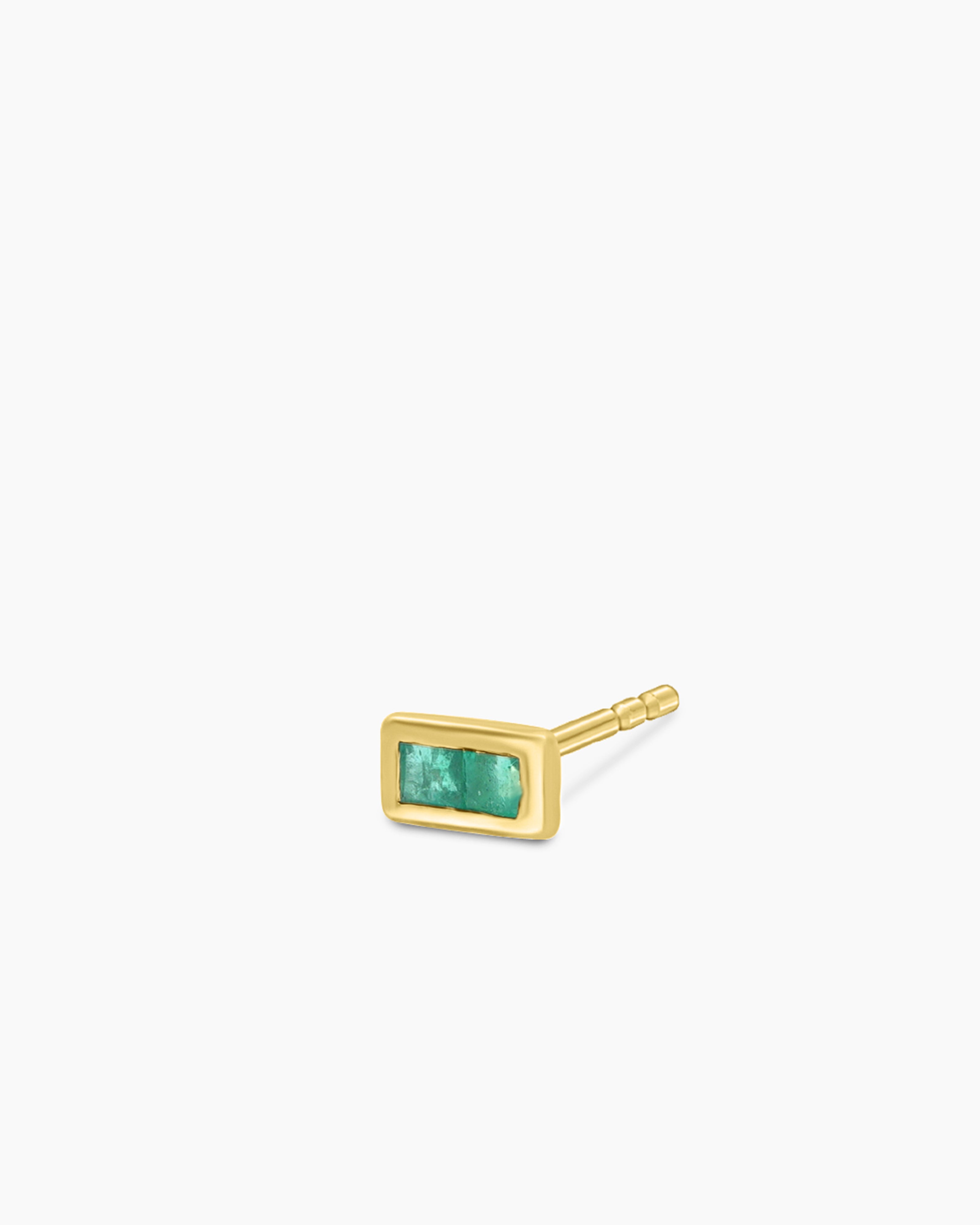 Four Corners | Baguette Gemstone Stud Earrings
