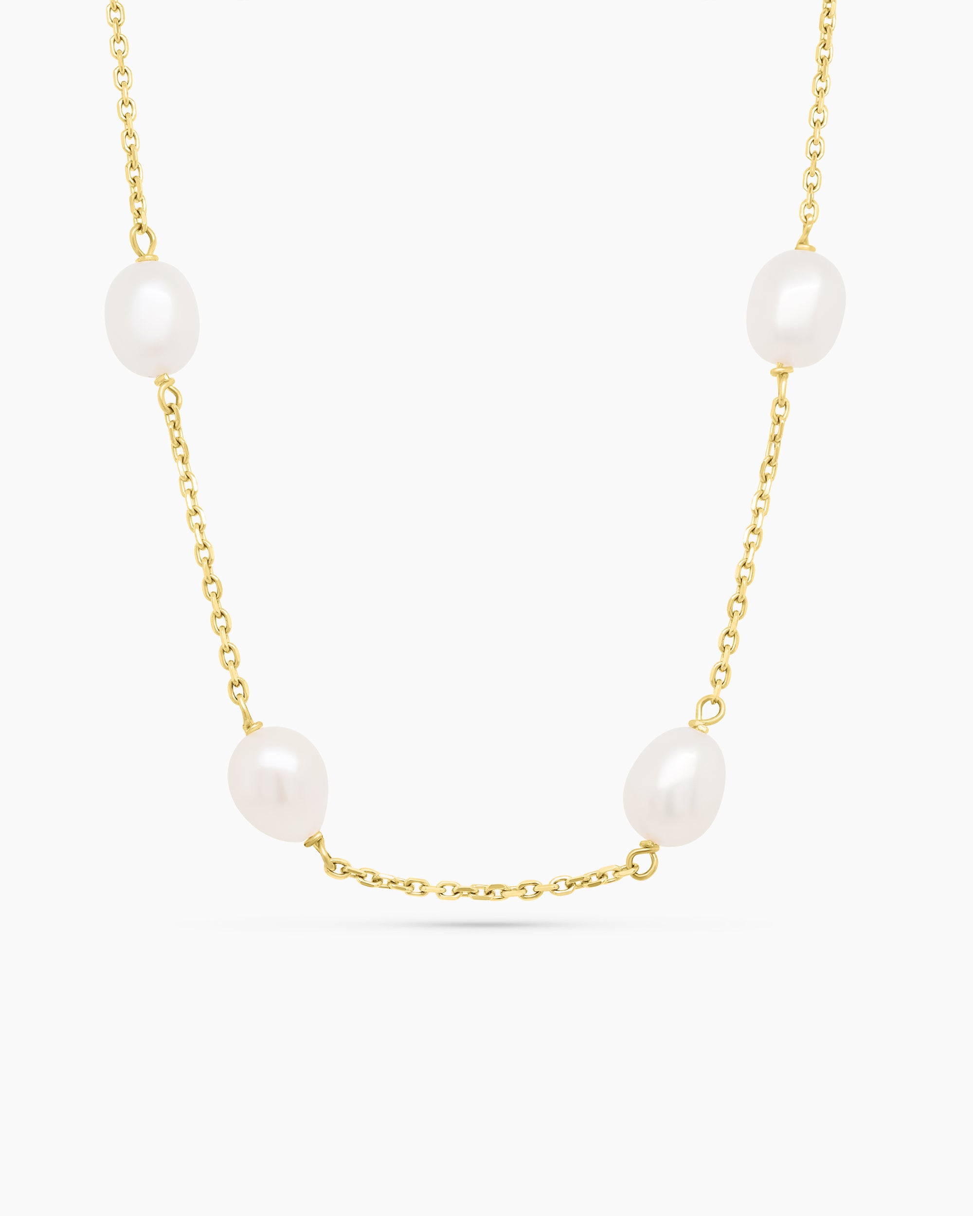 Tin Cup | Fresh Water Pearl Chain Necklace