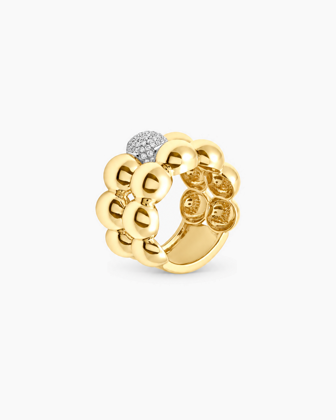 Pop | Gold and Diamond Accent Bubble Cigar Band