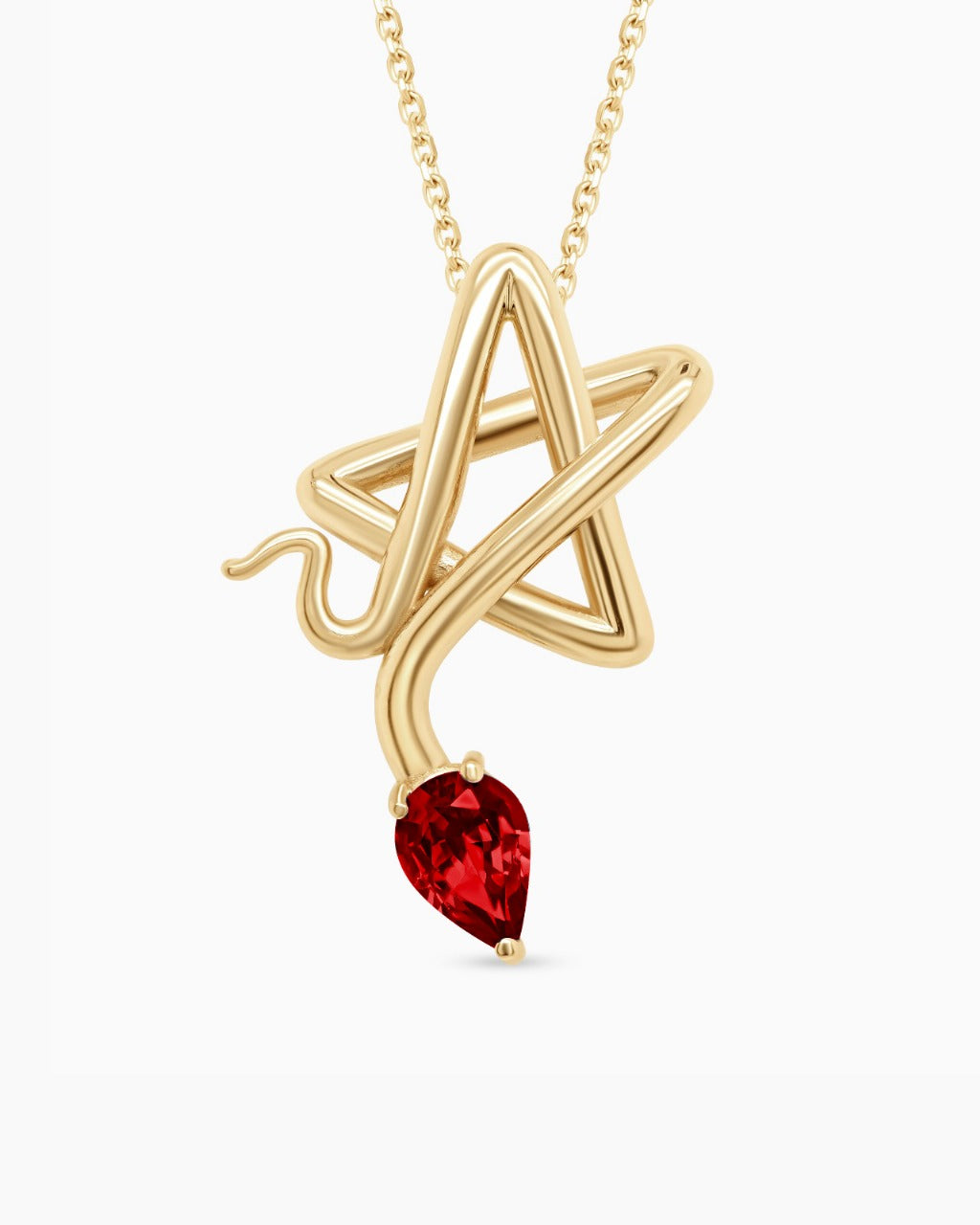 Starstruck | Large Star Snake Pendant Necklace