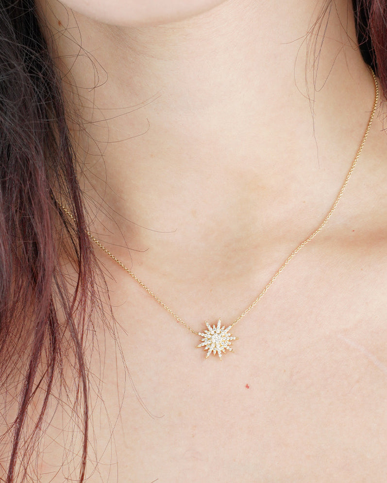 North Star | Starburst Pendant Chain Necklace