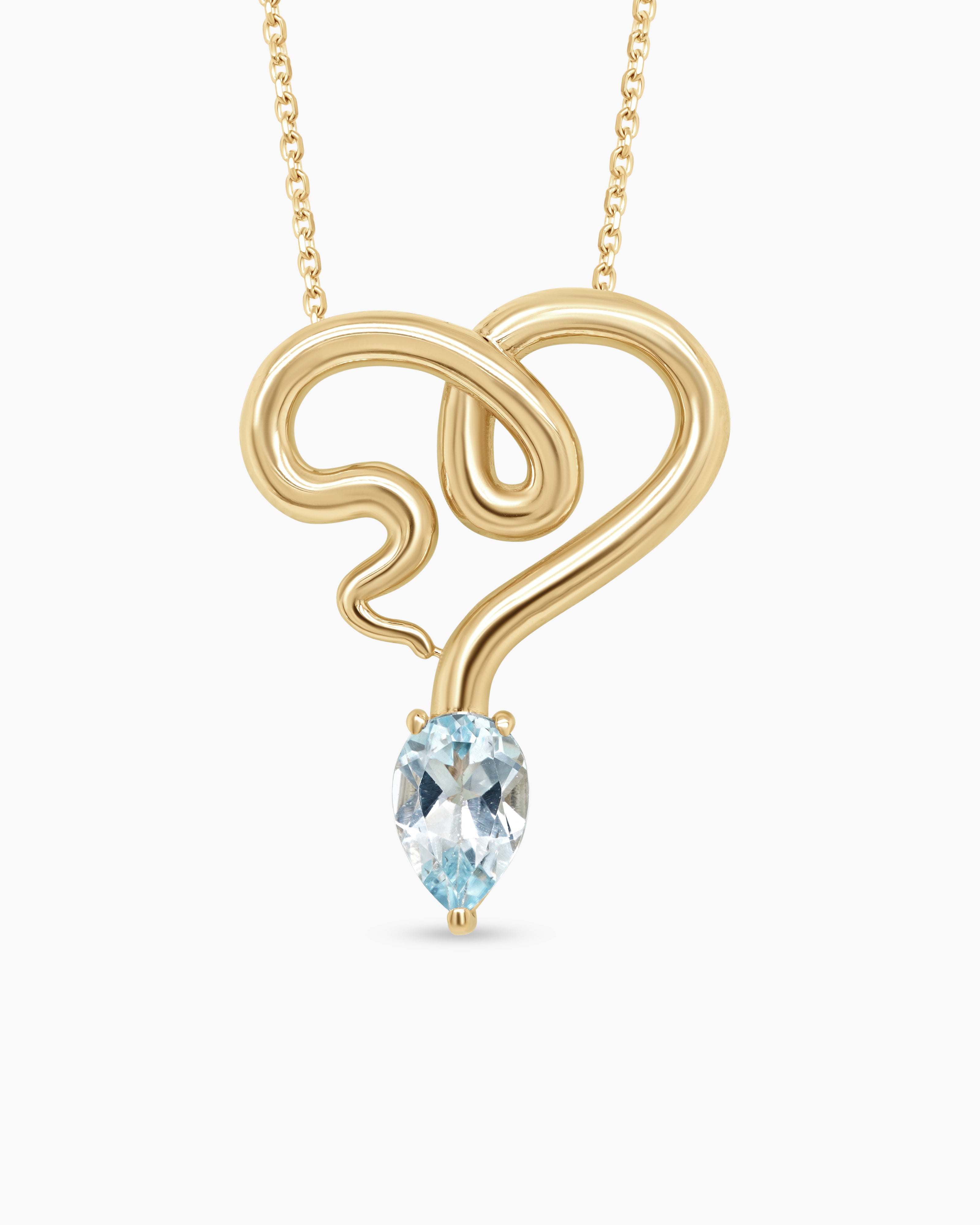 Temptation | Large Heart Snake Pendant Necklace