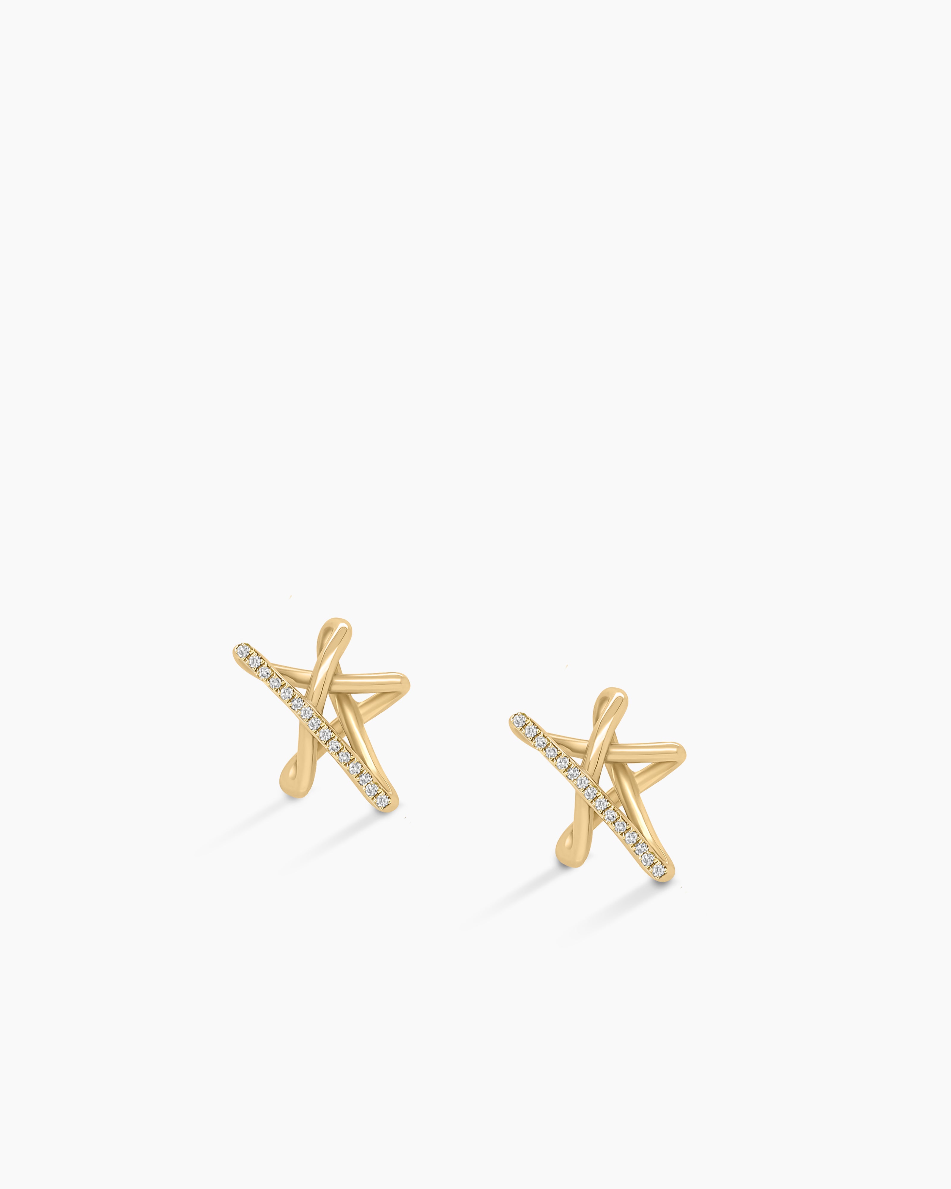 Superstar | Mini Diamond Star Scribble Earrings