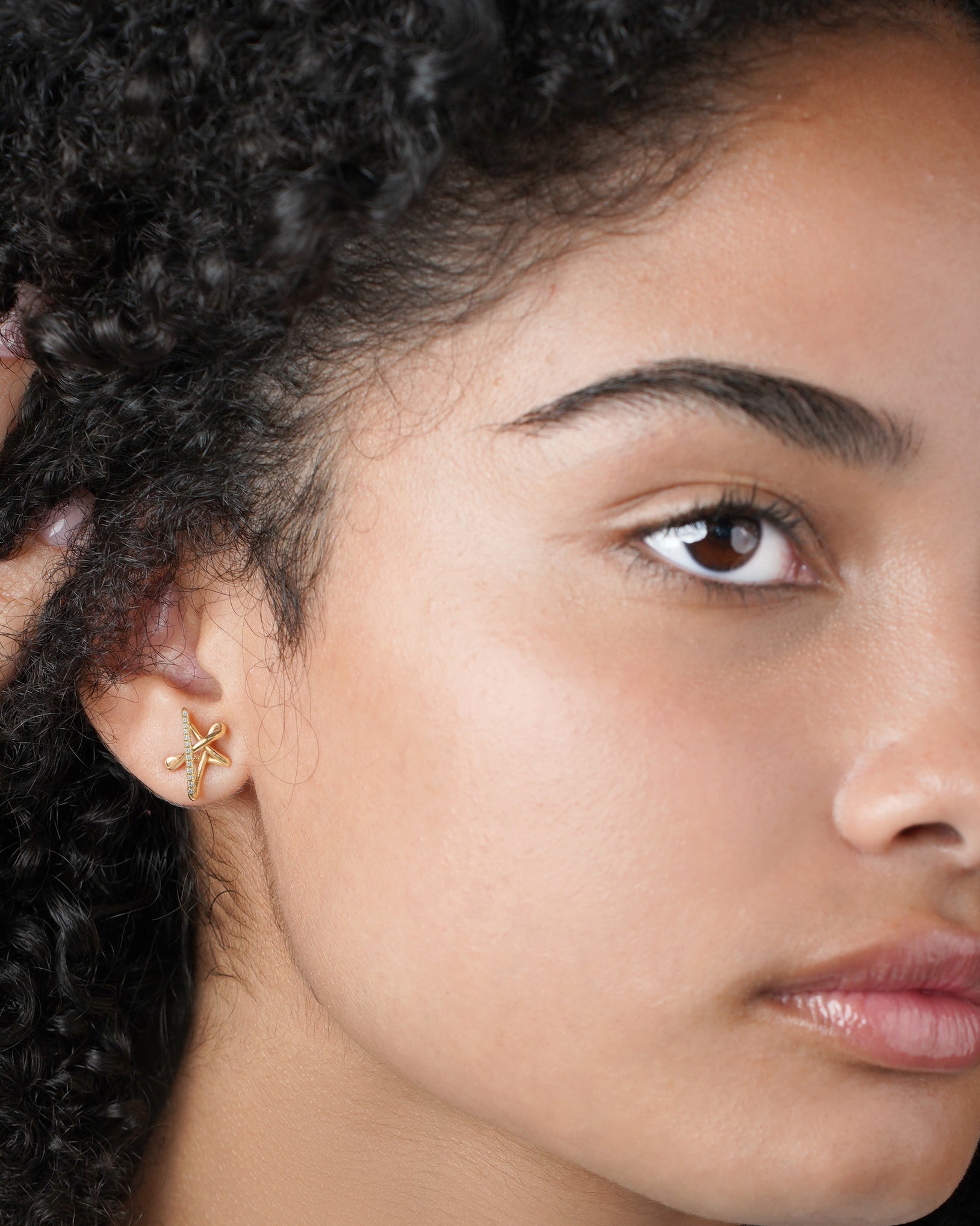 Superstar | Mini Diamond Star Scribble Earrings