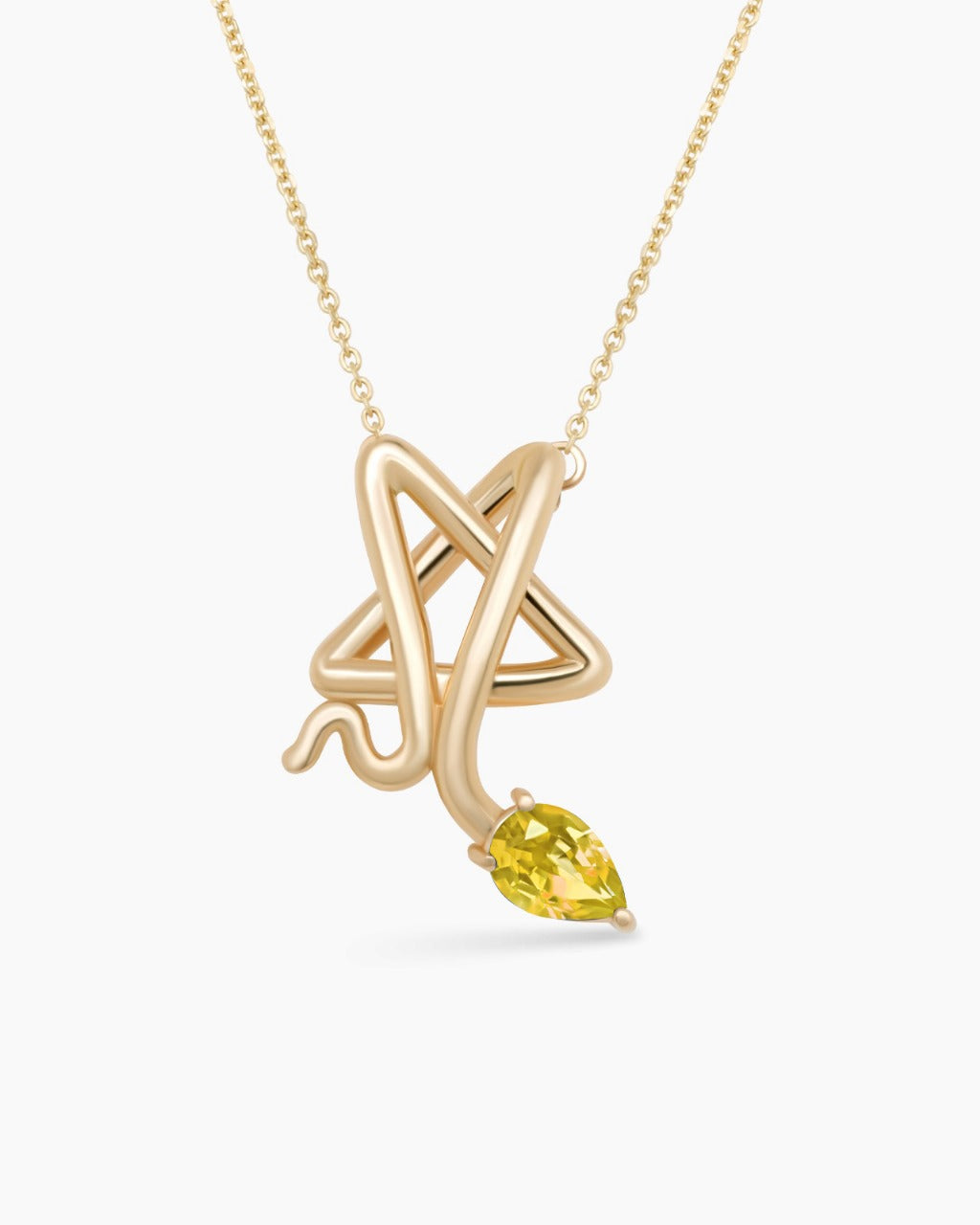 Starstruck | Small Star Snake Pendant Necklace