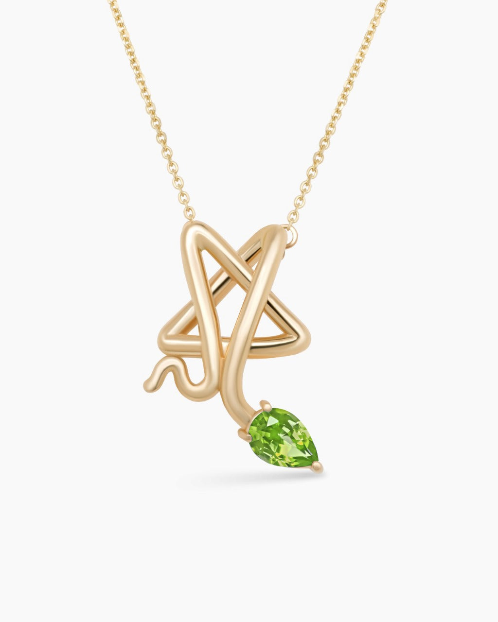 Starstruck | Small Star Snake Pendant Necklace