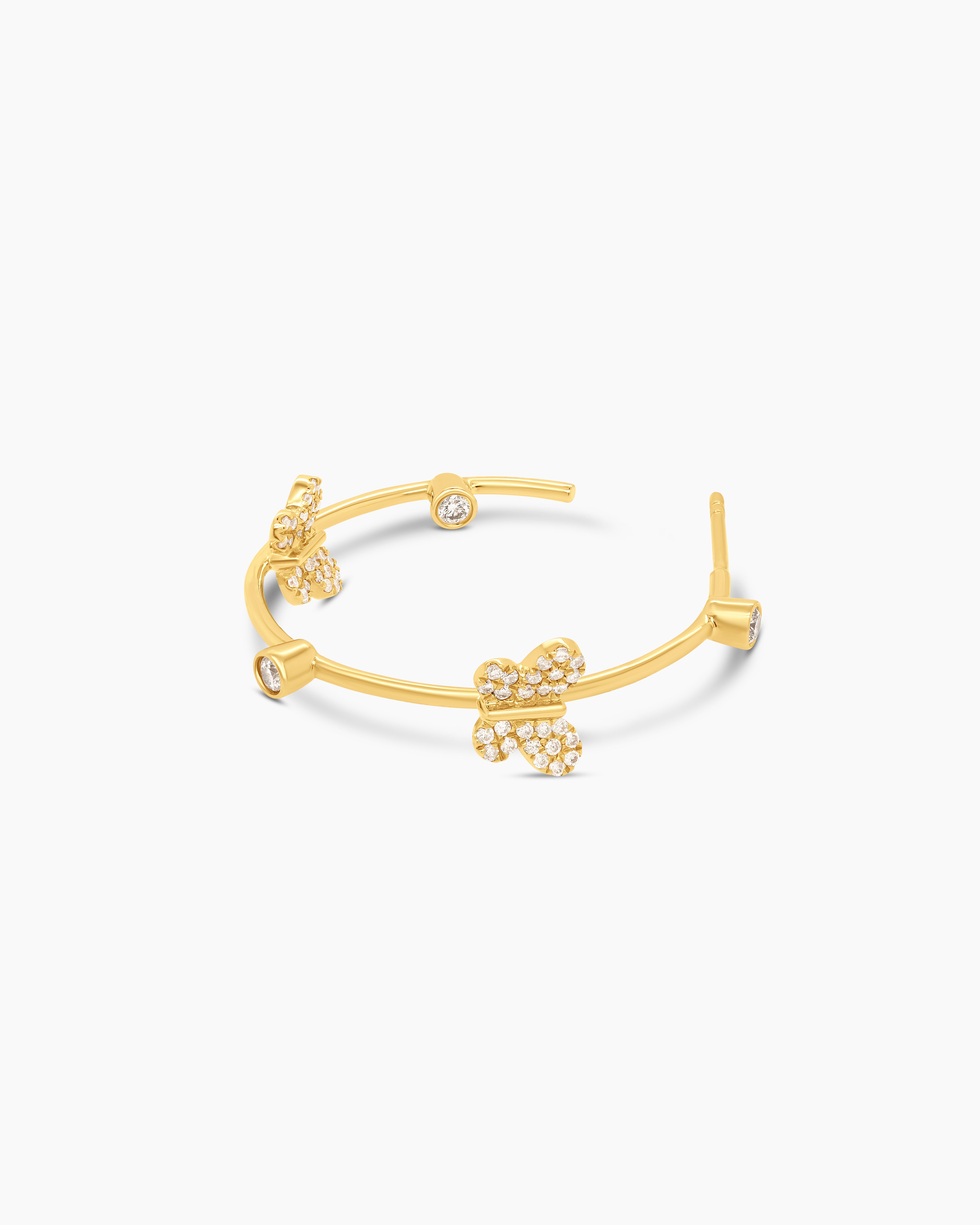 Brilliant Butterfly | Small Diamond Butterfly Hoop Earrings