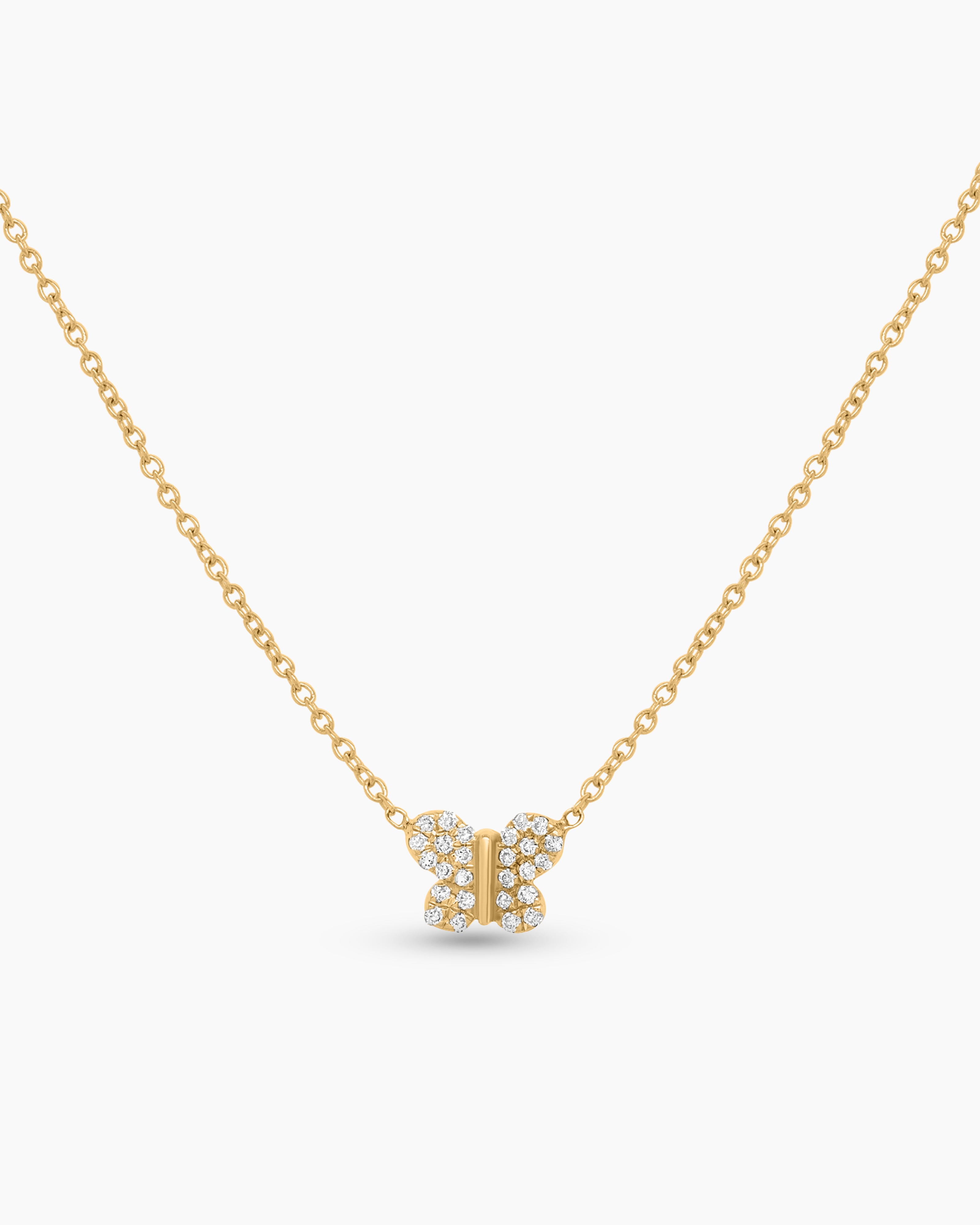 Brilliant Butterfly | Petite Diamond Butterfly Necklace
